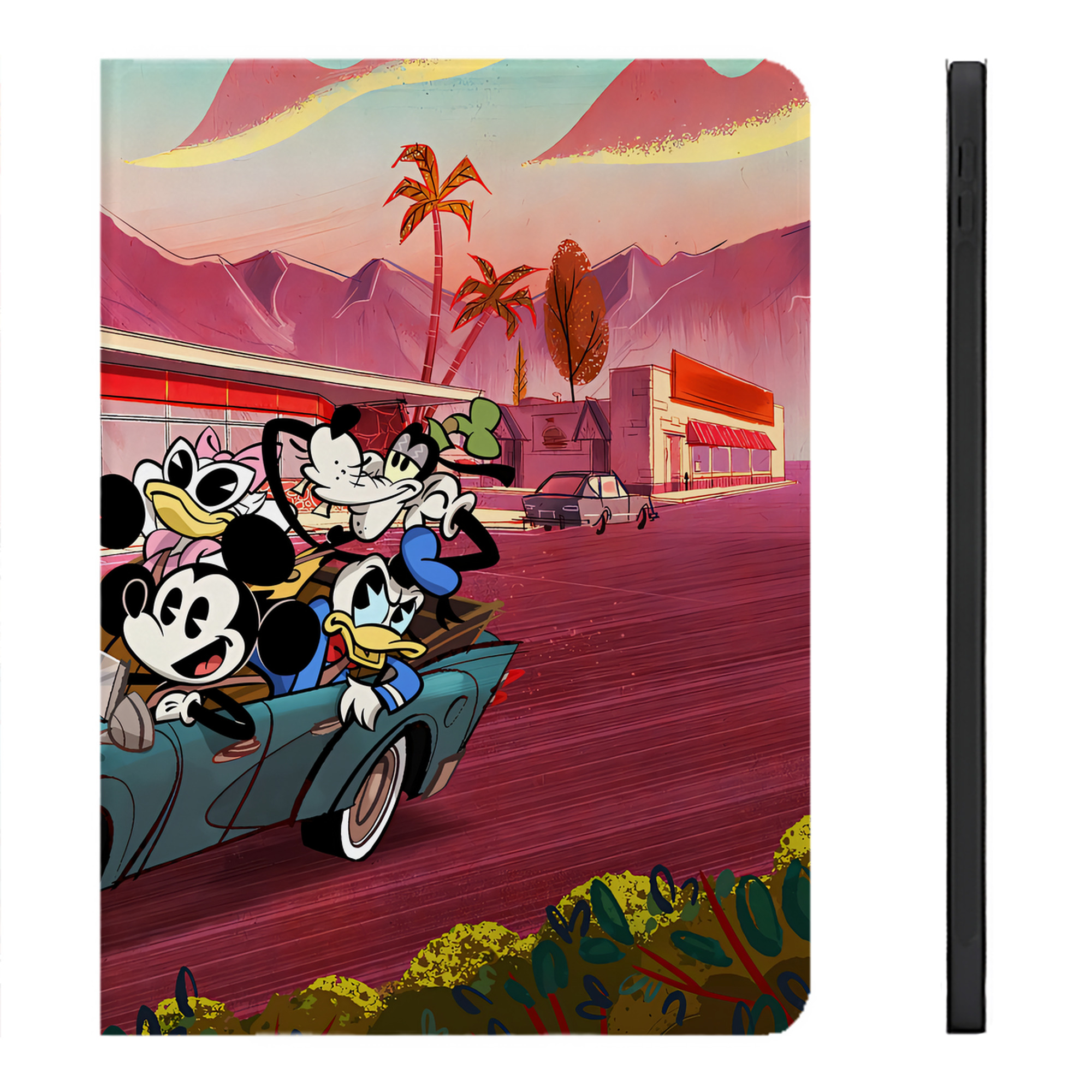 （画像用） ミッキーマウス Mickey Mouse IPadケース ペンホルダー付き ブックスタイルデザイン